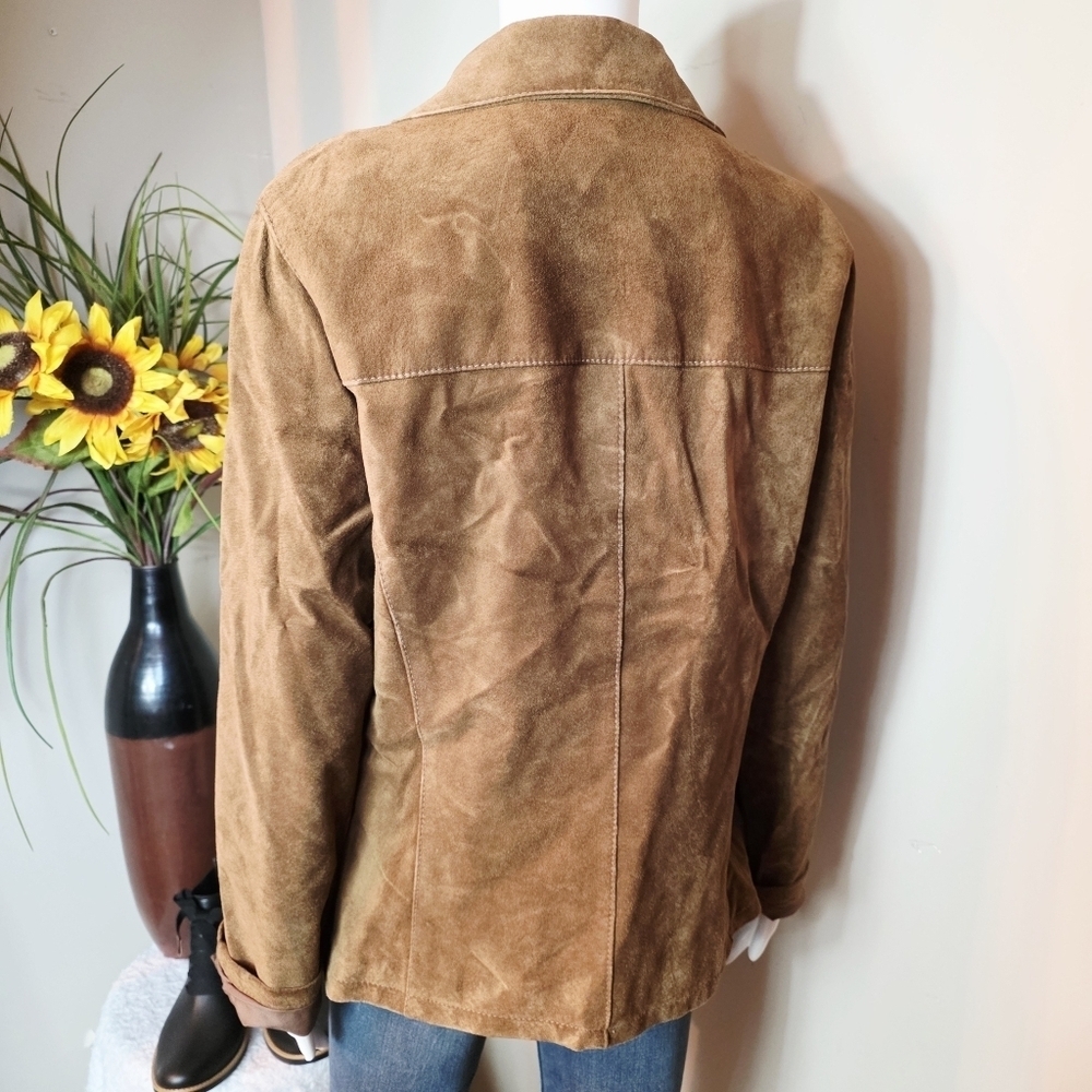 Vintage Washable Brown Suede Women's Jacket - Picture 6 of 7
